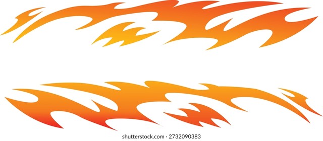 Flame graphics, orange fire, abstract, decorative, illustration
