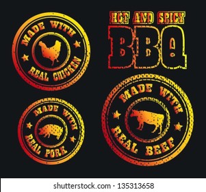 Flame Grilled And BBQ Icons