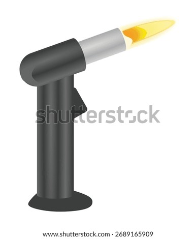 Flame gun lighter. vector illustration