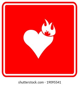 flame in heart sign