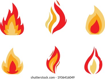 flame hot burn red light