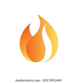 flame icon of color style design vector template