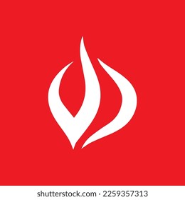 Flame icon, common graphic resources, vector illustration.