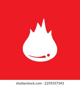 Flame icon, common graphic resources, vector illustration.
