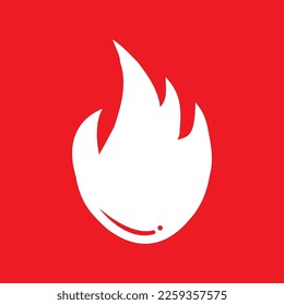 Icono de llama, recursos gráficos comunes, ilustración vectorial.