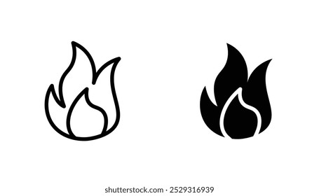 Flame icon concept. Stock vector