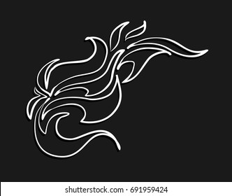 Flame icon doodle