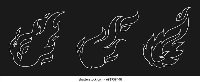 Flame icon doodle