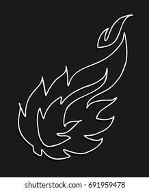 Flame icon doodle