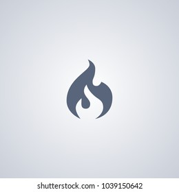 Flame Icon, Fire Icon, Vector Best Flat Icon On White Background , EPS 10