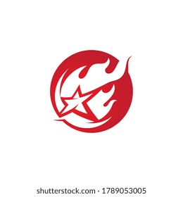 flame icon fire vector design template