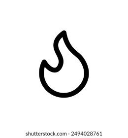 Flame icon, fire, vector design
