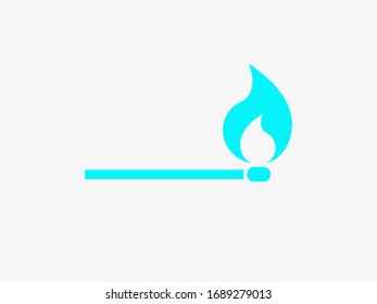 Flammensymbol. Vektorillustration des Feuers, EPS10. Matchstick-Symbol
