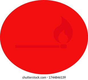 Flame icon. Fire vector illustration EPS10. Matchstick icon