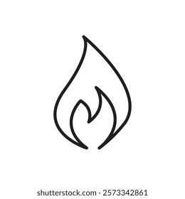 Flame icon Flat fill set collection