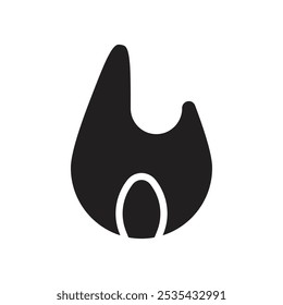 Ícone de chama Ilustração de linha plana