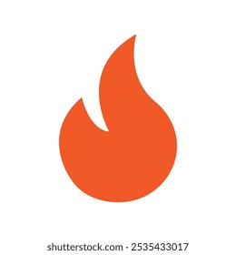 Flame icon Flat line illustration