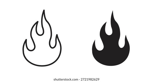 Icono de llama icono plano simple. Versión Liner - Vector de stock.