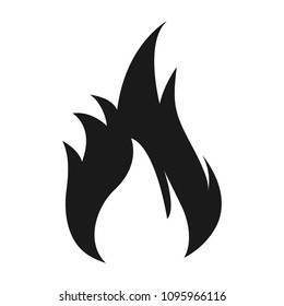 Flame Icon. flat style isolated on white background. Vector
