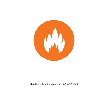 flame icon in flat style. Warming sign user interface Vector illustration.  fire flame sign symbol silhouette icon for logo design. Flame Icon in Flat Style - Fire Symbol and Warming Sign for User 