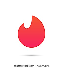 Flame icon. Graphic template. Vector illustration