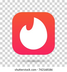 Flame icon. Graphic template. Vector illustration