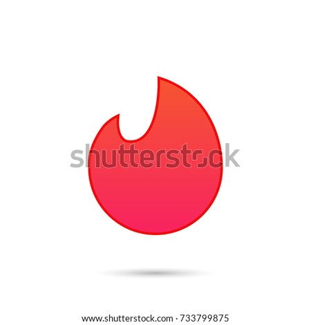 Flame icon. Graphic template. Vector illustration