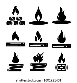 flame icon isolated sign symbol vector illustration - Collection of high quality black style vector icons

