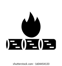 flame icon isolated sign symbol vector illustration - Collection of high quality black style vector icons
