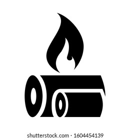 flame icon isolated sign symbol vector illustration - Collection of high quality black style vector icons
