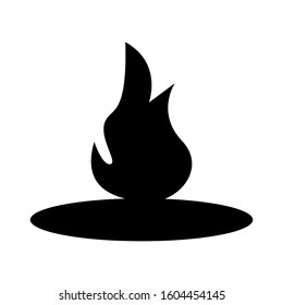 flame icon isolated sign symbol vector illustration - Collection of high quality black style vector icons
