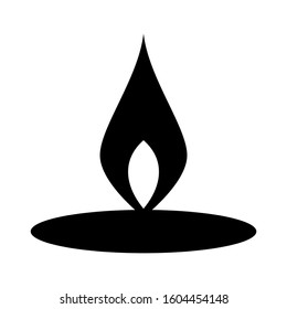 flame icon isolated sign symbol vector illustration - Collection of high quality black style vector icons
