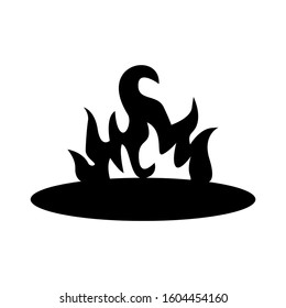 flame icon isolated sign symbol vector illustration - Collection of high quality black style vector icons
