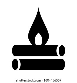 flame icon isolated sign symbol vector illustration - Collection of high quality black style vector icons
