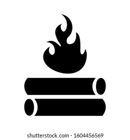 flame icon isolated sign symbol vector illustration - Collection of high quality black style vector icons
