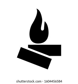 flame icon isolated sign symbol vector illustration - Collection of high quality black style vector icons
