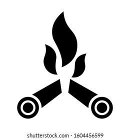 flame icon isolated sign symbol vector illustration - Collection of high quality black style vector icons
