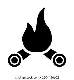 flame icon isolated sign symbol vector illustration - Collection of high quality black style vector icons
