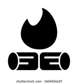 flame icon isolated sign symbol vector illustration - Collection of high quality black style vector icons
