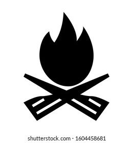 flame icon isolated sign symbol vector illustration - Collection of high quality black style vector icons
