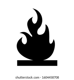 flame icon isolated sign symbol vector illustration - Collection of high quality black style vector icons
