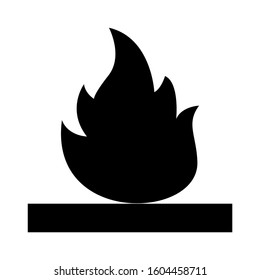 flame icon isolated sign symbol vector illustration - Collection of high quality black style vector icons
