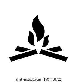 flame icon isolated sign symbol vector illustration - Collection of high quality black style vector icons
