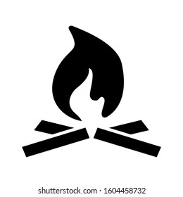 flame icon isolated sign symbol vector illustration - Collection of high quality black style vector icons
