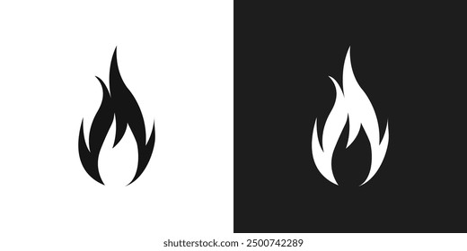 Flame icon line art vector