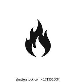 Flame icon logo flat vector illustration