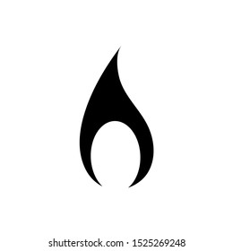Flame icon, logo isolated on white background