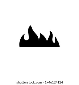Icono de llama, logotipo aislado en fondo blanco. Fuego