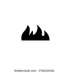 Flame icon, logo isolated on white background. Fire