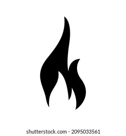 Flammensymbol oder Logo einzeln auf Zeichen, Vektorgrafik - hochwertige Vektorsymbole mit schwarzem Hintergrund
